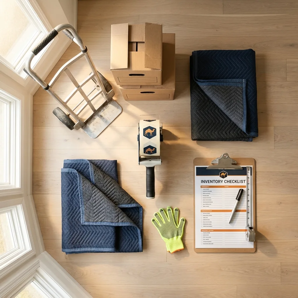Professional moving supplies and packing materials layout for Tucumcari residential relocations